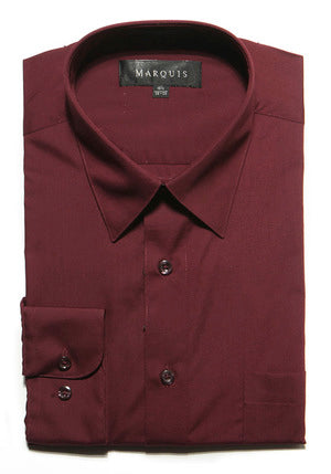 Marquis Long Sleeve Dress Shirt Burgundy
