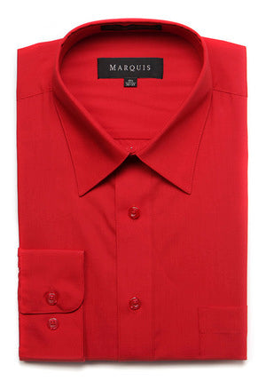 Marquis Long Sleeve Dress Shirt Red