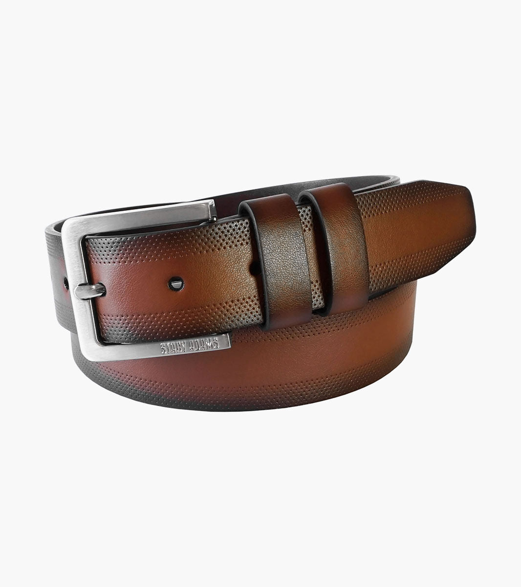 Stacy Adams Cognac Leather Belt James