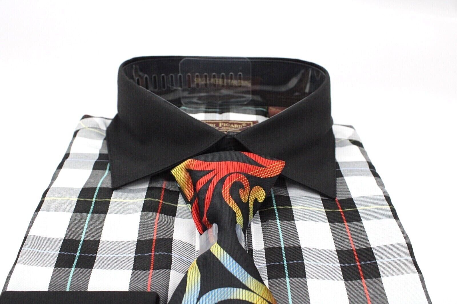 henri picard dress shirts Henri Picard Men's French Cuff Dress Shirt - Spread Collar - Light Blue - 16.5 36/37