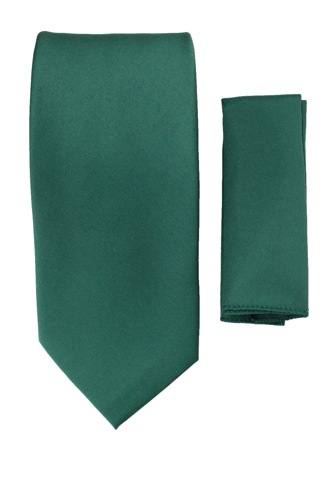 Mens Solid Hunter Green Tie and Hanky Set by St. Patricks