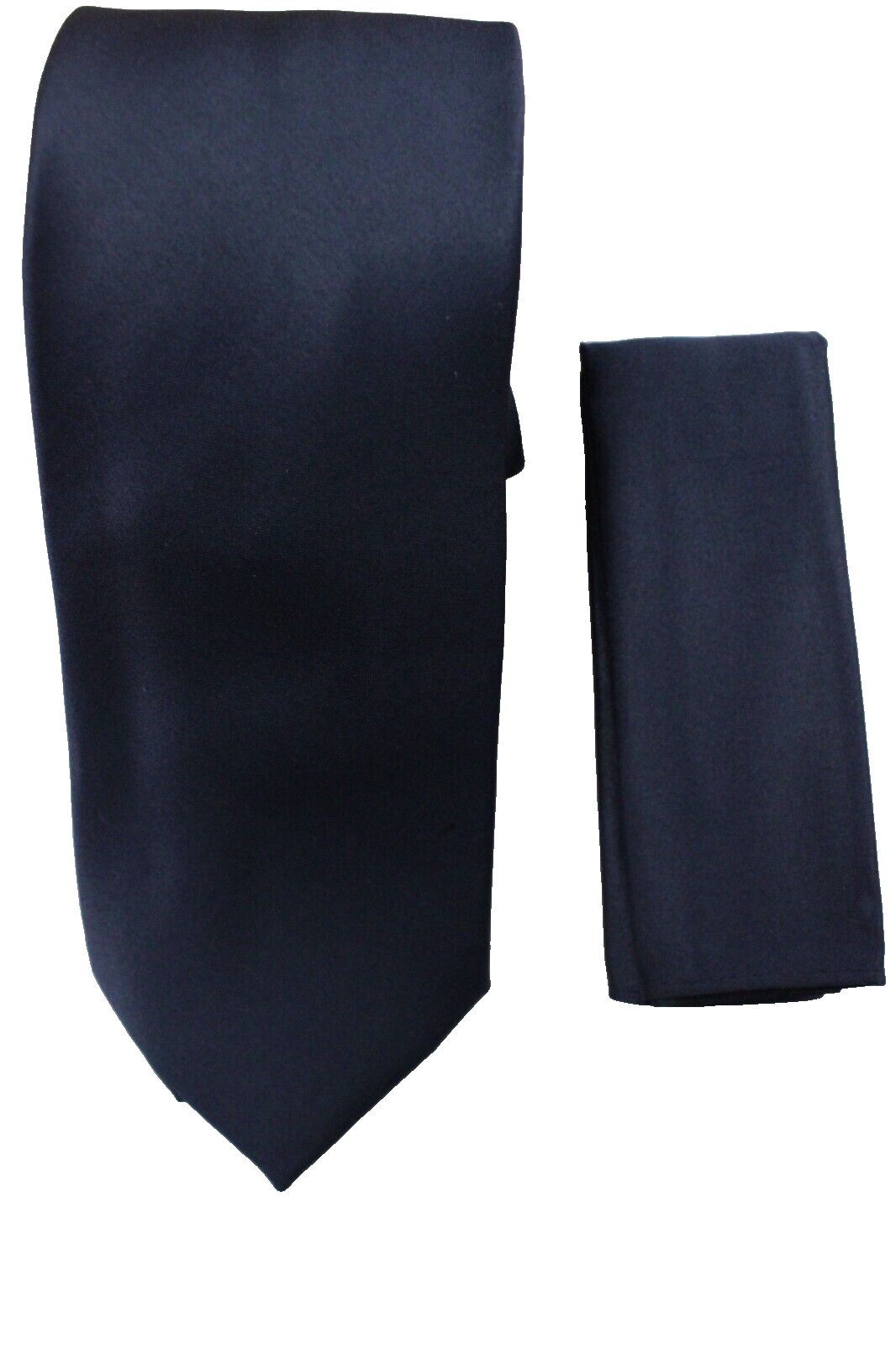 Mens Navy Solid Tie and Hanky Set by Vesuvio Napoli