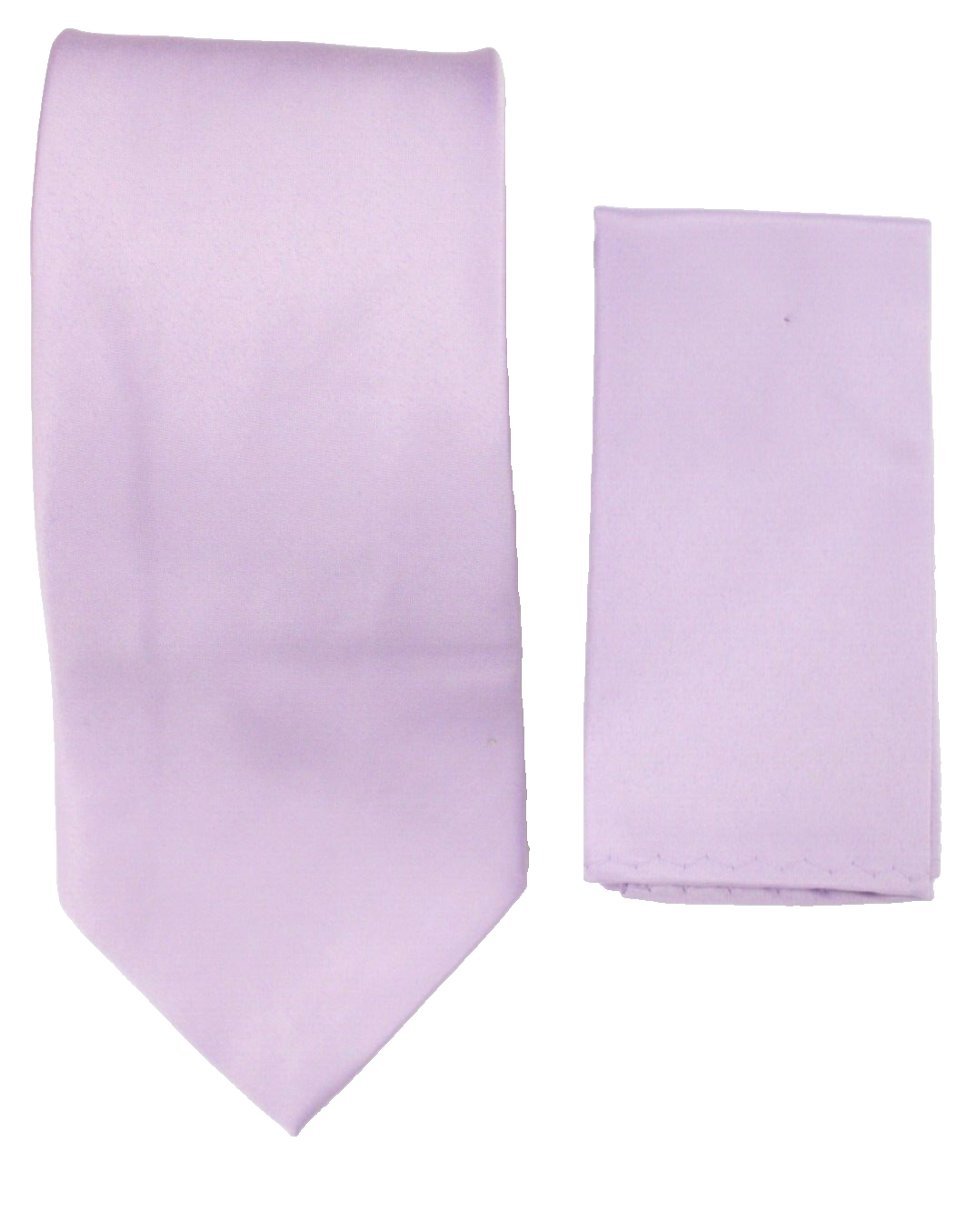Mens Lavander Solid Tie and Hanky Set by Vittorio Farina